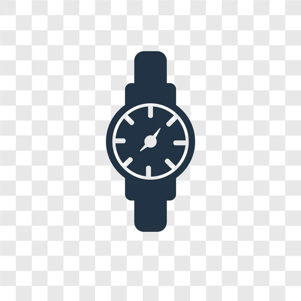 Ikonę Zegarka Modny Styl Ikonę Zegarka Przezroczystym Tle Zegarek Ikona — Wektor stockowy