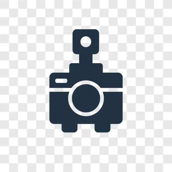 トレンディなデザイン スタイルの写真カメラ アイコン 写真カメラのアイコンが透明な背景に分離されました 写真カメラ ベクトル アイコン シンプルでモダンなフラット記号 Web サイト — ストックベクタ