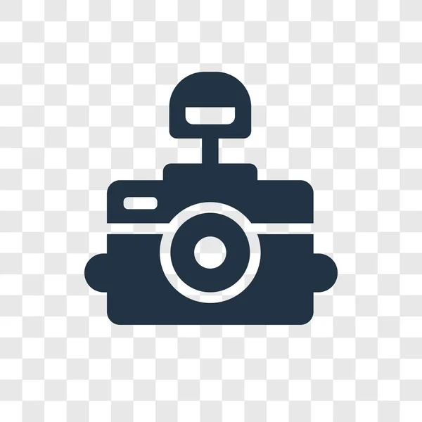 Fotocamera Con Icona Vettoriale Flash Isolata Sfondo Trasparente Fotocamera Con — Vettoriale Stock