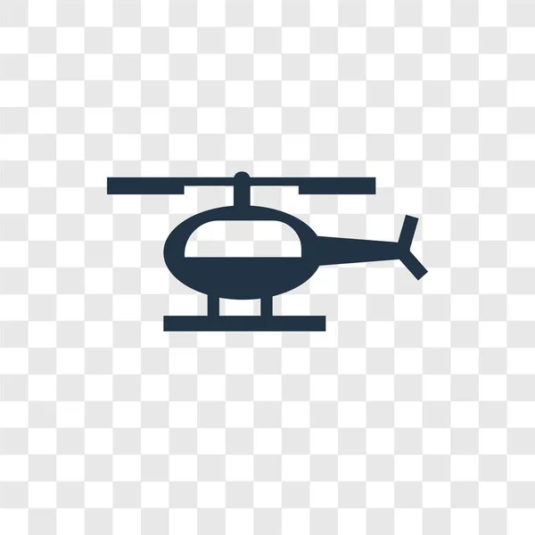 Икона Вертолета Модном Дизайнерском Стиле Иконка Вертолета Изолирована Прозрачном Фоне — стоковый вектор