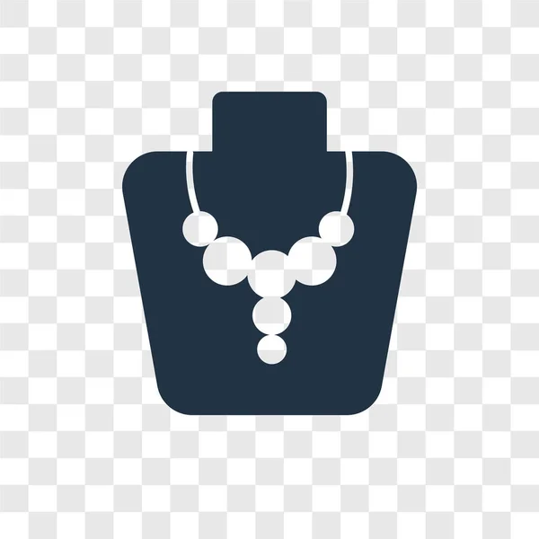 Иконка Ожерелья Модном Стиле Дизайна Иконка Ожерелья Изолирована Прозрачном Фоне — стоковый вектор