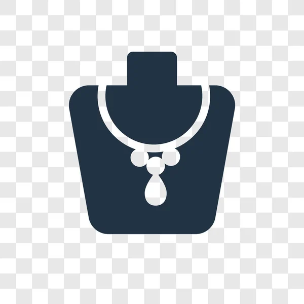 Иконка Ожерелья Модном Стиле Дизайна Иконка Ожерелья Изолирована Прозрачном Фоне — стоковый вектор