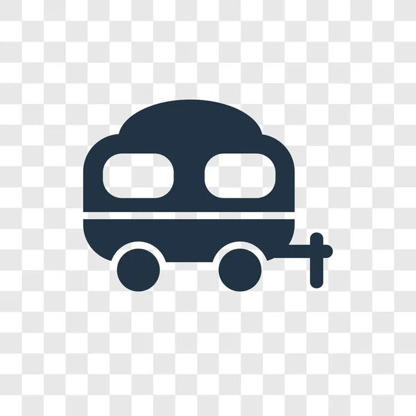 Caravan Pictogram Trendy Stijl Het Pictogram Van Caravan Geïsoleerd Transparante — Stockvector