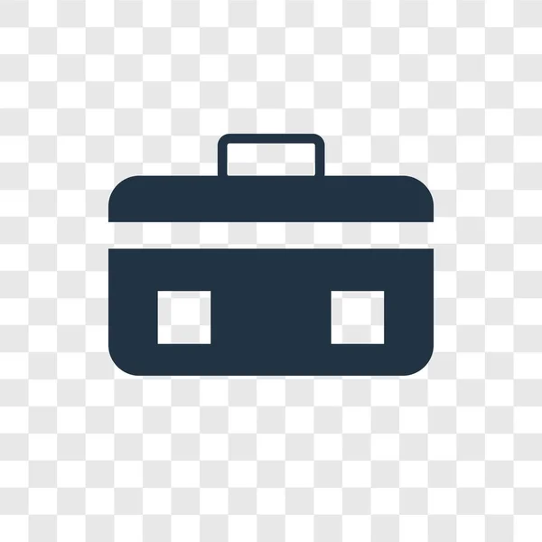 スーツケースのトレンディなデザイン スタイルのアイコン スーツケースのアイコンが透明な背景に分離されました スーツケースの Web サイト アプリ ベクトル アイコン シンプルでモダンなフラット記号 — ストックベクタ
