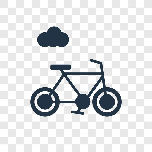 Fiets Pictogram Trendy Stijl Fiets Pictogram Geïsoleerd Transparante Achtergrond Fiets — Stockvector