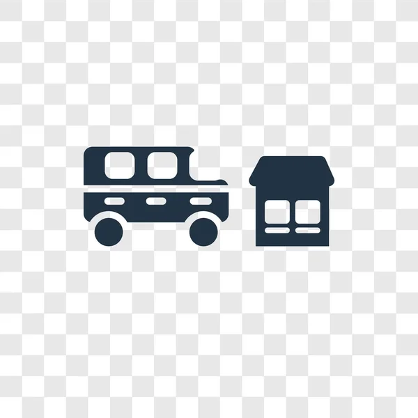 Bus Ikone Trendigen Design Stil Bussymbol Isoliert Auf Transparentem Hintergrund — Stockvektor