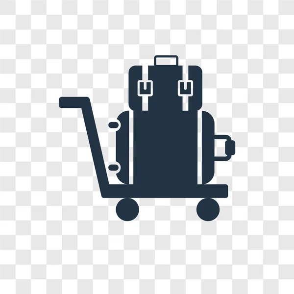荷物のトレンディなデザイン スタイルのアイコン 荷物のアイコンが透明な背景に分離されました 荷物の Web サイト アプリ ベクトル アイコン シンプルでモダンなフラット記号 — ストックベクタ