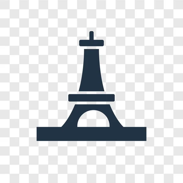 eiffel tower icon in trendy design style. eiffel tower icon isolated on transparent background. eiffel tower vector icon simple and modern flat symbol for web site, mobile, logo, app, UI. eiffel tower icon vector illustration, EPS10.
