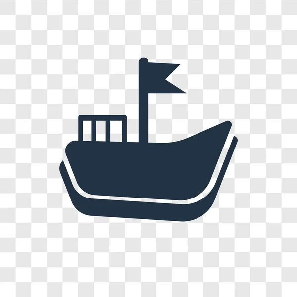 Segelboot Ikone Trendigen Design Stil Segelboot Symbol Isoliert Auf Transparentem — Stockvektor