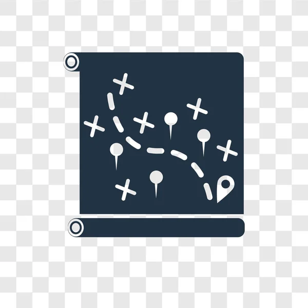 Kartensymbol Trendigen Design Stil Symbol Isoliert Auf Transparentem Hintergrund Kartenvektorsymbol — Stockvektor