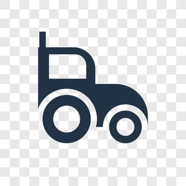 Traktor Ikone Trendigen Design Stil Traktorsymbol Isoliert Auf Transparentem Hintergrund — Stockvektor