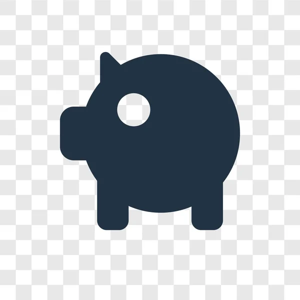 トレンディなデザイン スタイルの豚銀行アイコン 豚銀行アイコンが透明な背景に分離されました 豚銀行ベクトル アイコン シンプルでモダンなフラット記号 Web サイト モバイル アプリの — ストックベクタ