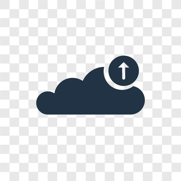 Subir Icono Nube Estilo Diseño Moda Subir Nube Icono Aislado — Vector de stock