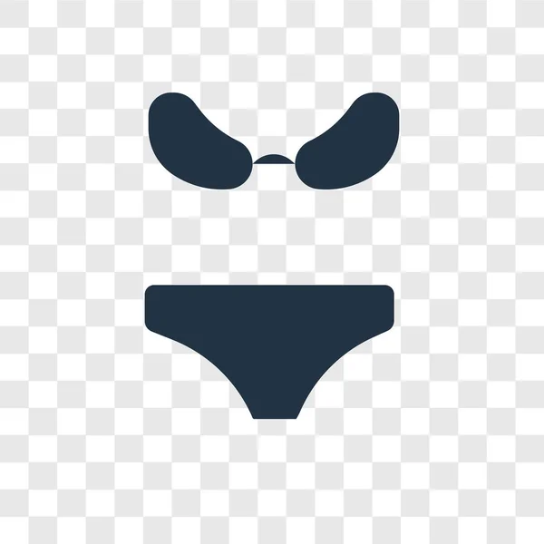 Bikini Ikone Trendigen Design Stil Bikini Symbol Isoliert Auf Transparentem — Stockvektor