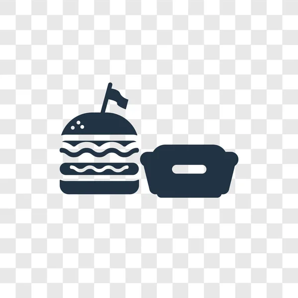 Burger Icon Trendy Design Style Иконка Бургера Изолирована Прозрачном Фоне — стоковый вектор