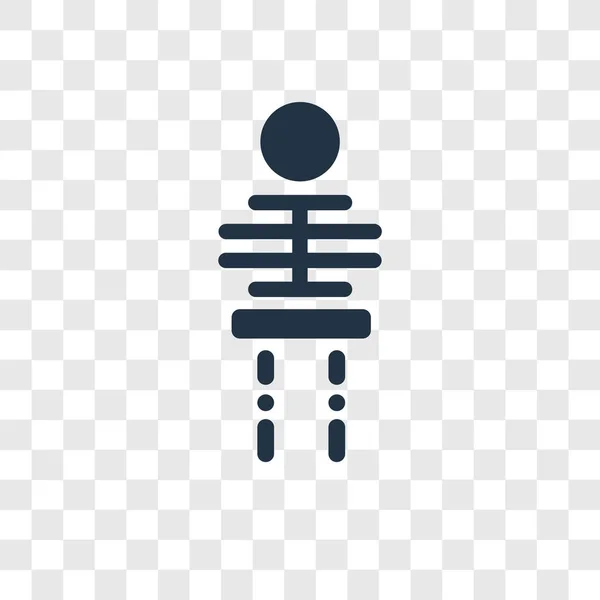 Skelett Ikone Trendigen Design Stil Skelett Symbol Isoliert Auf Transparentem — Stockvektor