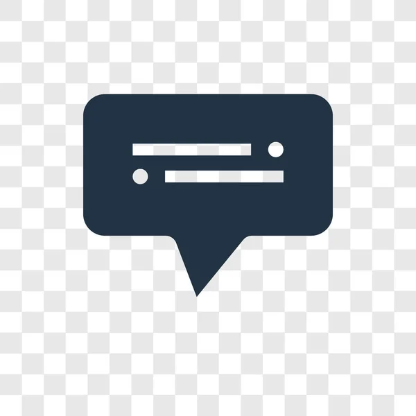 Chat Icon Trendigen Design Stil Chat Symbol Isoliert Auf Transparentem — Stockvektor