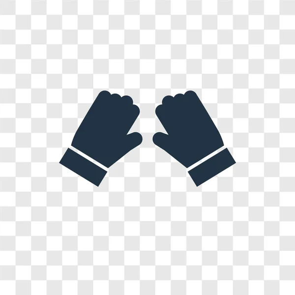 Handskar Ikonen Trendig Designstil Handskar Ikonen Isolerad Transparent Bakgrund Handskar — Stock vektor
