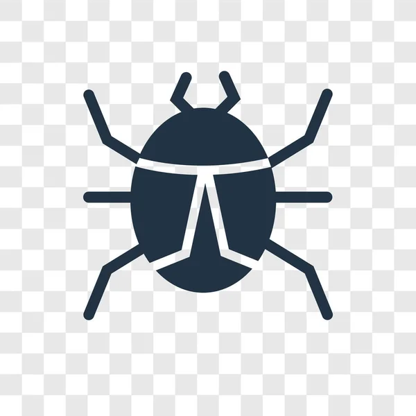 Bug Symbol Trendigen Design Stil Bug Symbol Isoliert Auf Transparentem — Stockvektor