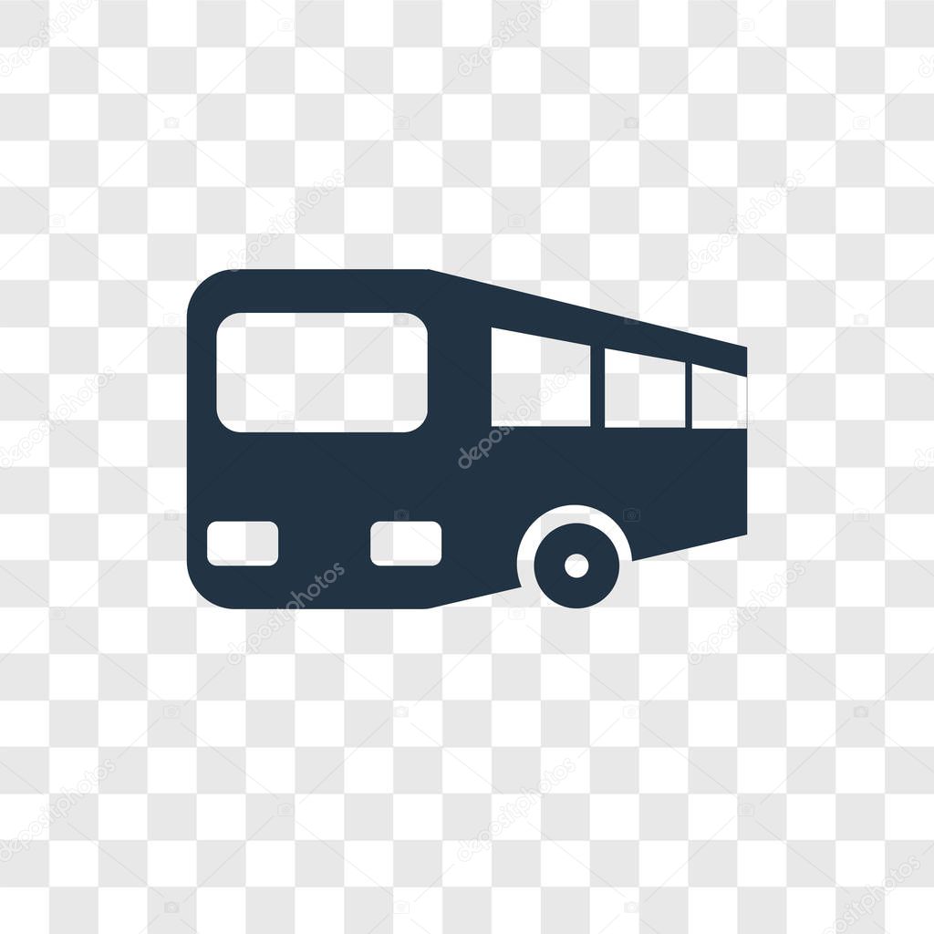 bus icon in trendy design style. bus icon isolated on transparent background. bus vector icon simple and modern flat symbol for web site, mobile, logo, app, UI. bus icon vector illustration, EPS10.