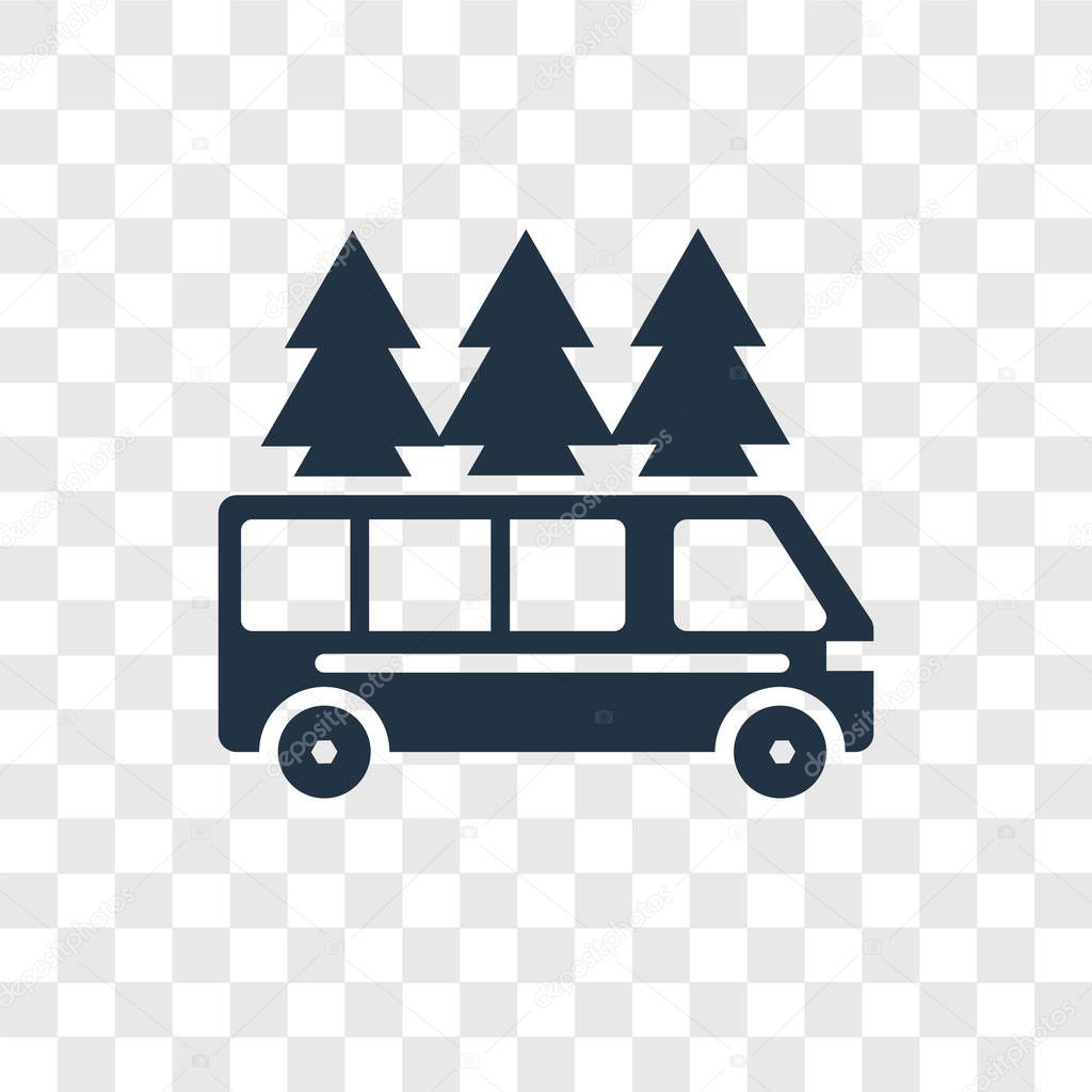 motorhome icon in trendy design style. motorhome icon isolated on transparent background. motorhome vector icon simple and modern flat symbol for web site, mobile, logo, app, UI. motorhome icon vector illustration, EPS10.