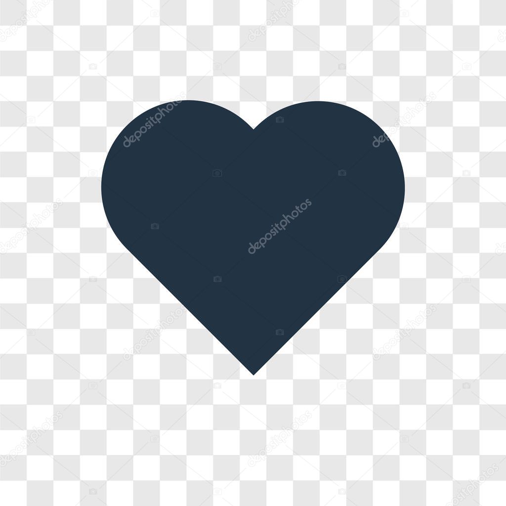 Heart icon in trendy design style. heart icon isolated on transparent background. heart vector icon simple and modern flat symbol for web site, mobile, logo, app, UI. heart icon vector illustration, EPS10.