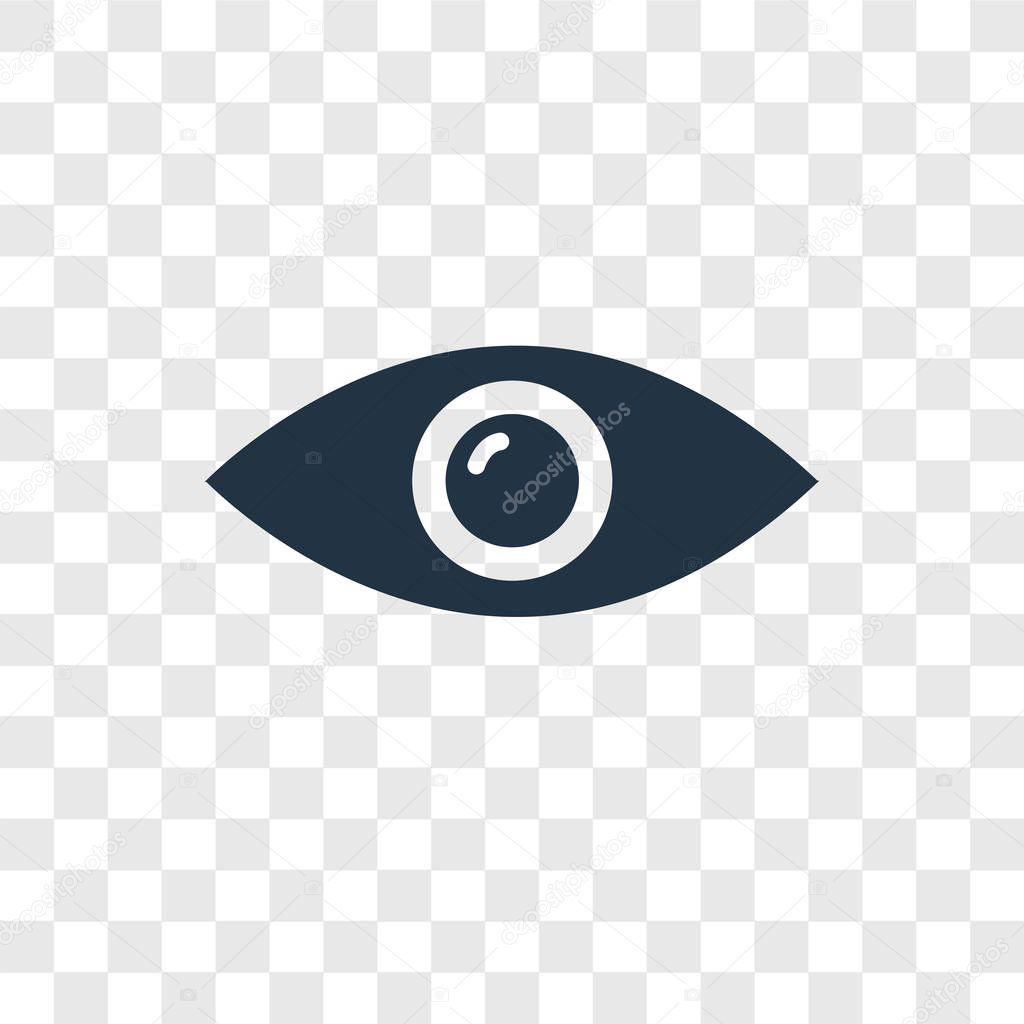 Vision icon in trendy design style. vision icon isolated on transparent background. vision vector icon simple and modern flat symbol for web site, mobile, logo, app, UI. vision icon vector illustration, EPS10.