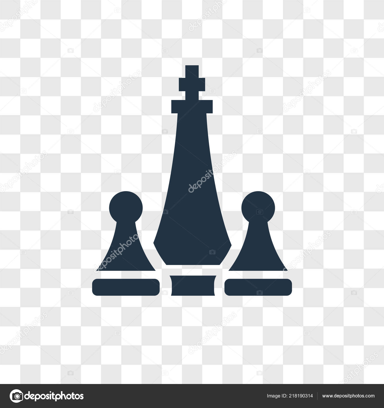 Chess Icon Trendy Design Style Chess Icon Isolated Transparent