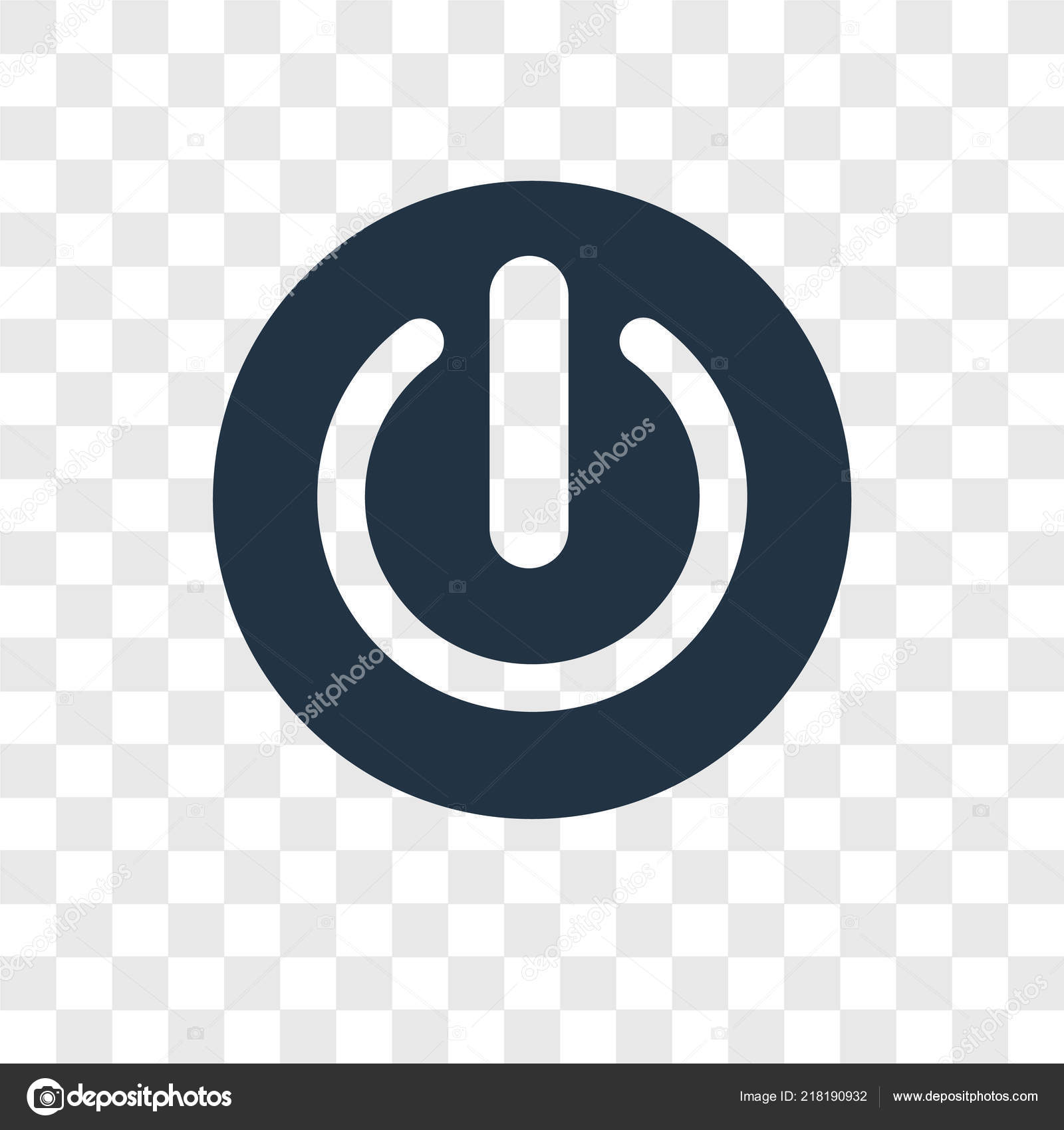 トレンディなデザイン スタイルで電源アイコン 電源のアイコンが透明な背景に分離されました 電力の Web サイト アプリ ベクトル アイコン シンプルでモダンなフラット記号 ストックベクター C Topvectorstock