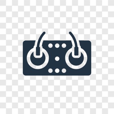 modaya uygun bir tasarım tarzı DJ simgesi. dj simgesi üzerinde şeffaf arka plan izole. DJ vektör simgesi basit ve modern düz simgesi web sitesi, mobil, logo, app, UI. DJ simge vektör çizim, Eps10.