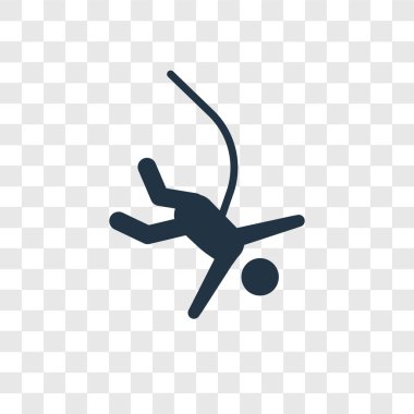 bungee-jumping simgesi modaya uygun bir tasarım tarzı. bungee-jumping simgesi üzerinde şeffaf arka plan izole. bungee-jumping vektör simgesi basit ve modern düz simgesi web sitesi, mobil, logo, app, UI. bungee-jumping simge vektör çizim, Eps10.