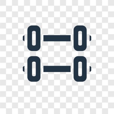 modaya uygun bir tasarım tarzı dumbbell simgesi. saydam arka plan üzerinde izole dumbbell simgesi. Dumbbell vektör simgesi basit ve modern düz simgesi web sitesi, mobil, logo, app, UI. Dumbbell simge vektör çizim, Eps10.