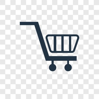 modaya uygun bir tasarım tarzı alışveriş sepeti simgesini. Alışveriş Sepeti simgesini şeffaf arka plan üzerinde izole. alışveriş sepeti vektör simgesi basit ve modern düz simgesi web sitesi, mobil, logo, app, UI. alışveriş sepeti simge vektör çizim, Eps10.
