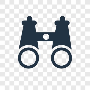 modaya uygun bir tasarım tarzı dürbün simgesi. Dürbün simgesini şeffaf arka plan üzerinde izole. Dürbün vektör simgesi basit ve modern düz simgesi web sitesi, mobil, logo, app, UI. Dürbün simge vektör çizim, Eps10.