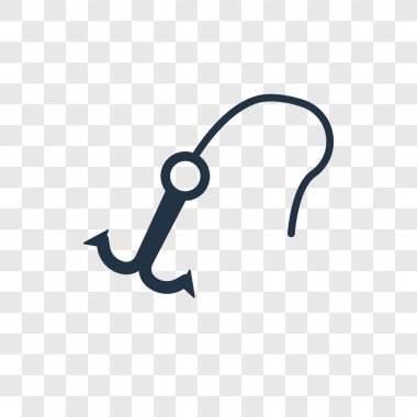 modaya uygun bir tasarım tarzı kanca simgesi. saydam arka plan üzerinde izole simgesi kanca. vektör simgesi basit ve modern düz simgesi web sitesi, mobil, logo, app, kanca UI. kanca simge vektör çizim, Eps10.