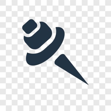 modaya uygun bir tasarım tarzı itme PIN simgesi. itme PIN simgesi üzerinde şeffaf arka plan izole. itme PIN vektör simgesi basit ve modern düz simgesi web sitesi, mobil, logo, app, UI. itme PIN simge vektör çizim, Eps10.