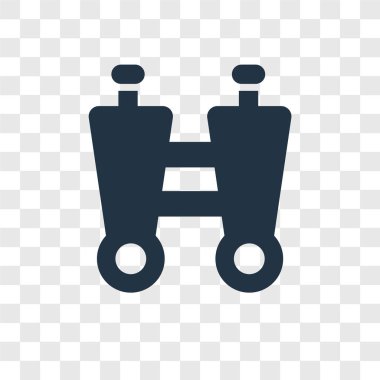 Dürbün simgesini modaya uygun bir tasarım tarzı. Dürbün simgesini şeffaf arka plan üzerinde izole. Dürbün vektör simgesi basit ve modern düz simgesi web sitesi, mobil, logo, app, UI. Dürbün simge vektör çizim, Eps10.