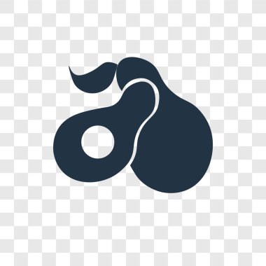 Avokado simgesi modaya uygun bir tasarım tarzı. Avokado simgesi üzerinde şeffaf arka plan izole. Avokado vektör simgesi basit ve modern düz simgesi web sitesi, mobil, logo, app, UI. Avokado simge vektör çizim, Eps10.