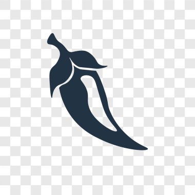 modaya uygun bir tasarım tarzı Chili simgesi. saydam arka plan üzerinde izole chili simgesi. Chili vektör simgesi basit ve modern düz simgesi web sitesi, mobil, logo, app, UI. Chili simge vektör çizim, Eps10.