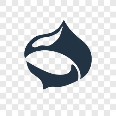 modaya uygun bir tasarım tarzı kestane simgesi. kestane simgesi üzerinde şeffaf arka plan izole. kestane vektör simgesi basit ve modern düz simgesi web sitesi, mobil, logo, app, UI. kestane simge vektör çizim, Eps10.
