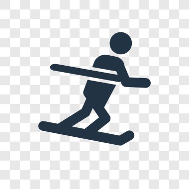 modaya uygun bir tasarım tarzı Kayak simgesi. Kayak simgesi üzerinde şeffaf arka plan izole. Kayak vektör simgesi basit ve modern düz simgesi web sitesi, mobil, logo, app, UI. Kayak simge vektör çizim, Eps10.