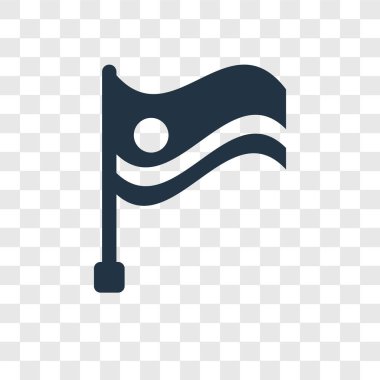modaya uygun bir tasarım tarzı bayrak simgesi. Bayrak simgesini şeffaf arka plan üzerinde izole. bayrak simgesi basit vektör ve modern düz UI uygulaması, web sitesi, mobil, logo, sembol. simge vektör çizim, Eps10 bayrak.