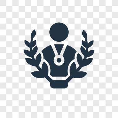 modaya uygun bir tasarım tarzı kazanan simgesi. saydam arka plan üzerinde izole kazanan simgesi. kazanan vektör simgesi basit ve modern düz simgesi web sitesi, mobil, logo, app, UI. kazanan simge vektör çizim, Eps10.