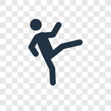 modaya uygun bir tasarım tarzı karate simgesi. karate simgesi üzerinde şeffaf arka plan izole. Karate vektör simgesi basit ve modern düz simgesi web sitesi, mobil, logo, app, UI. Karate simge vektör çizim, Eps10.