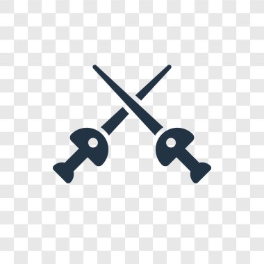 modaya uygun bir tasarım tarzı eskrim simgesi. saydam arka plan üzerinde izole eskrim simgesi. vektör simgesi basit ve modern düz simgesi web sitesi, mobil, logo, app, eskrim UI. simge vektör çizim, Eps10 eskrim.