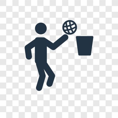 modaya uygun bir tasarım tarzı basketbol simgesi. basketbol simgesi üzerinde şeffaf arka plan izole. basketbol vektör simgesi basit ve modern düz simgesi web sitesi, mobil, logo, app, UI. basketbol simge vektör çizim, Eps10.