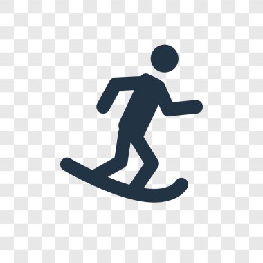 modaya uygun bir tasarım tarzı snowboard simgesi. saydam arka plan üzerinde izole snowboard simgesi. snowboard vektör simgesi basit ve modern düz simgesi web sitesi, mobil, logo, app, UI. snowboard simge vektör çizim, Eps10.