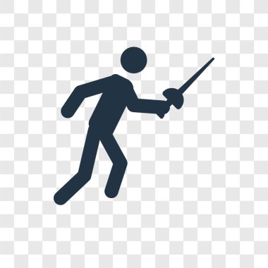 modaya uygun bir tasarım tarzı eskrim simgesi. saydam arka plan üzerinde izole eskrim simgesi. vektör simgesi basit ve modern düz simgesi web sitesi, mobil, logo, app, eskrim UI. simge vektör çizim, Eps10 eskrim.