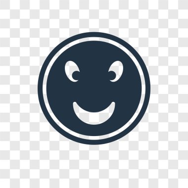 modaya uygun bir tasarım tarzı gülümseyen yüz simgesi. gülümseyen yüz simgesi üzerinde şeffaf arka plan izole. yüz vektör simgesi basit ve modern düz simgesi için web sitesi, mobil, logo, app, gülümseyen UI. gülümseyen yüz simge vektör çizim, Eps10.