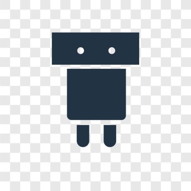 modaya uygun bir tasarım tarzı robot simgesi. robot simgesi üzerinde şeffaf arka plan izole. Robot vektör simgesi basit ve modern düz simgesi web sitesi, mobil, logo, app, UI. Robot simge vektör çizim, Eps10.
